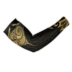 Gold Black New Zealand Manta Ray Arm Sleeves Aotearoa Maori Haehae - Aussie Hoodie