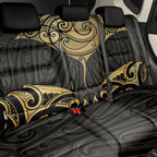 Gold Black New Zealand Manta Ray Back Car Seat Cover Aotearoa Maori Haehae - Aussie Hoodie