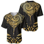 Gold Black New Zealand Manta Ray Baseball Jersey Aotearoa Maori Haehae - Aussie Hoodie