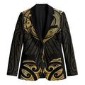 Gold Black New Zealand Manta Ray Blazer Aotearoa Maori Haehae - Aussie Hoodie