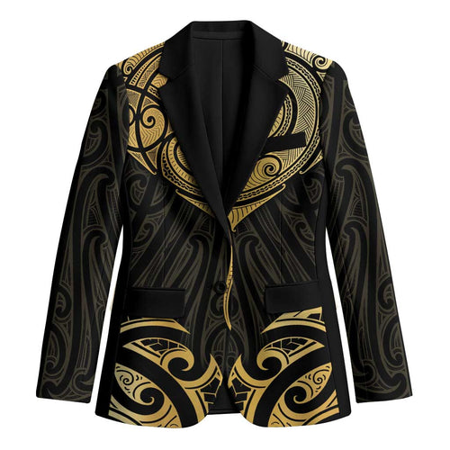 Gold Black New Zealand Manta Ray Blazer Aotearoa Maori Haehae - Aussie Hoodie