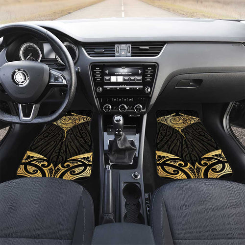 Gold Black New Zealand Manta Ray Car Mats Aotearoa Maori Haehae - Aussie Hoodie