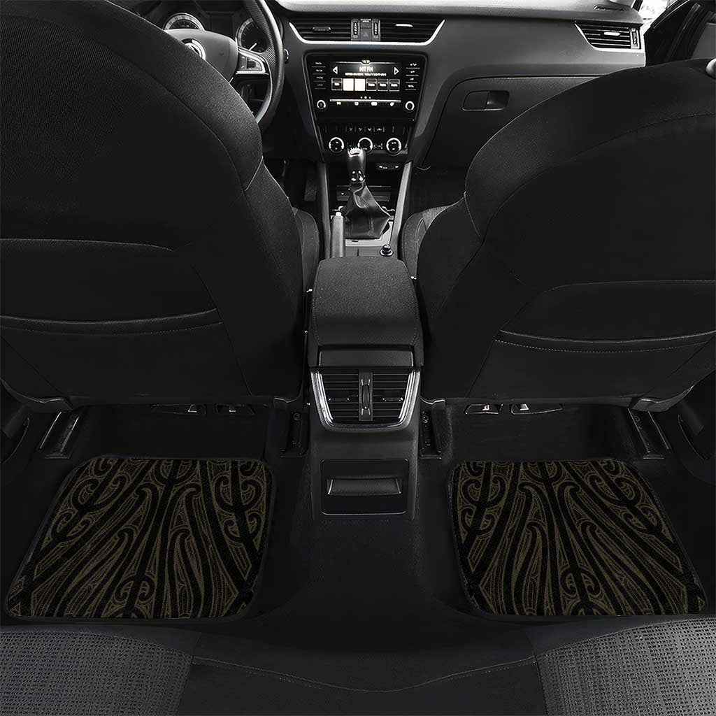 Gold Black New Zealand Manta Ray Car Mats Aotearoa Maori Haehae - Aussie Hoodie