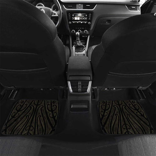 Gold Black New Zealand Manta Ray Car Mats Aotearoa Maori Haehae - Aussie Hoodie