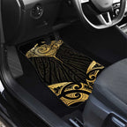 Gold Black New Zealand Manta Ray Car Mats Aotearoa Maori Haehae - Aussie Hoodie
