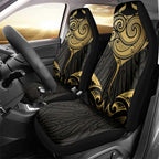 Gold Black New Zealand Manta Ray Car Seat Cover Aotearoa Maori Haehae - Aussie Hoodie