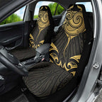 Gold Black New Zealand Manta Ray Car Seat Cover Aotearoa Maori Haehae - Aussie Hoodie