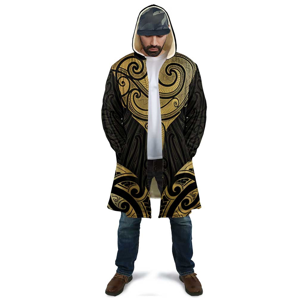 Gold Black New Zealand Manta Ray Cloak Aotearoa Maori Haehae - Aussie Hoodie