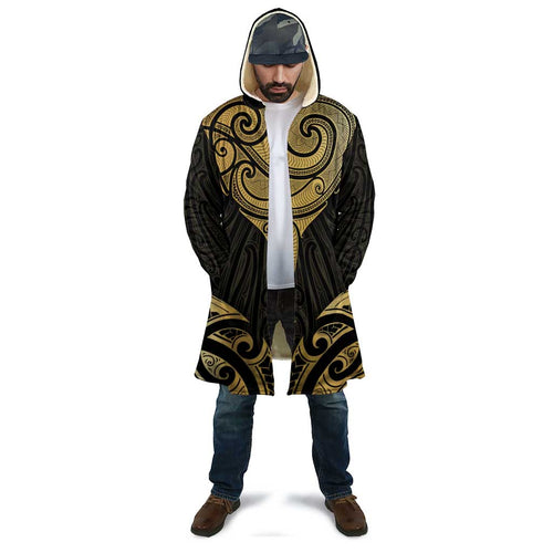 Gold Black New Zealand Manta Ray Cloak Aotearoa Maori Haehae - Aussie Hoodie