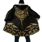 Gold Black New Zealand Manta Ray Cloak Aotearoa Maori Haehae - Aussie Hoodie