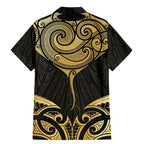 Gold Black New Zealand Manta Ray Family Matching Mermaid Dress and Hawaiian Shirt Aotearoa Maori Haehae - Aussie Hoodie