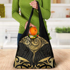 Gold Black New Zealand Manta Ray Grocery Bag Aotearoa Maori Haehae - Aussie Hoodie