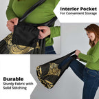 Gold Black New Zealand Manta Ray Grocery Bag Aotearoa Maori Haehae - Aussie Hoodie