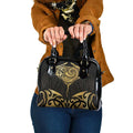 Gold Black New Zealand Manta Ray Shoulder Handbag Aotearoa Maori Haehae - Aussie Hoodie