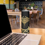 Gold Black New Zealand Manta Ray Skinny Tumbler Aotearoa Maori Haehae - Aussie Hoodie