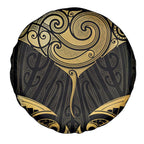 Gold Black New Zealand Manta Ray Spare Tire Cover Aotearoa Maori Haehae - Aussie Hoodie