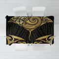 Gold Black New Zealand Manta Ray Tablecloth Aotearoa Maori Haehae - Aussie Hoodie