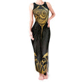 Gold Black New Zealand Manta Ray Tank Maxi Dress Aotearoa Maori Haehae - Aussie Hoodie