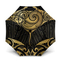 Gold Black New Zealand Manta Ray Umbrella Aotearoa Maori Haehae - Aussie Hoodie