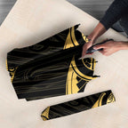 Gold Black New Zealand Manta Ray Umbrella Aotearoa Maori Haehae - Aussie Hoodie