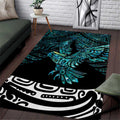 New Zealand Sulphur-crested Cockatoo Area Rug Aotearoa Maori Mix Paua Shell