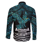 New Zealand Sulphur-crested Cockatoo Family Matching Off Shoulder Short Dress and Hawaiian Shirt Aotearoa Maori Mix Paua Shell