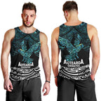 New Zealand Sulphur-crested Cockatoo Men Tank Top Aotearoa Maori Mix Paua Shell
