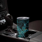 New Zealand Sulphur-crested Cockatoo Tumbler Cup Aotearoa Maori Mix Paua Shell