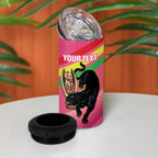 Personalised Panthers Rugby 2024 4 in 1 Can Cooler Tumbler Mascot With Trophy Go Champions Aboriginal Art - Pink