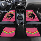 Personalised Panthers Rugby 2024 Car Mats Mascot With Trophy Go Champions Aboriginal Art - Pink
