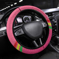 Panthers Rugby 2024 Steering Wheel Cover Mascot With Trophy Go Champions Aboriginal Art - Pink