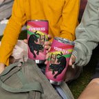 Personalised Panthers Rugby 2024 Tumbler Cup Mascot With Trophy Go Champions Aboriginal Art - Pink
