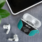 Custom New Zealand Stingray Oztag AirPods Case Tag Rugby Maori Pattern Black Version
