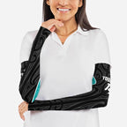Custom New Zealand Stingray Oztag Arm Sleeves Tag Rugby Maori Pattern Black Version