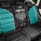 Custom New Zealand Stingray Oztag Back Car Seat Cover Tag Rugby Maori Pattern Black Version