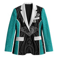 Custom New Zealand Stingray Oztag Blazer Tag Rugby Maori Pattern Black Version