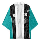 Custom New Zealand Stingray Oztag Kimono Tag Rugby Maori Pattern Black Version