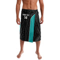 Custom New Zealand Stingray Oztag Lavalava Tag Rugby Maori Pattern Black Version