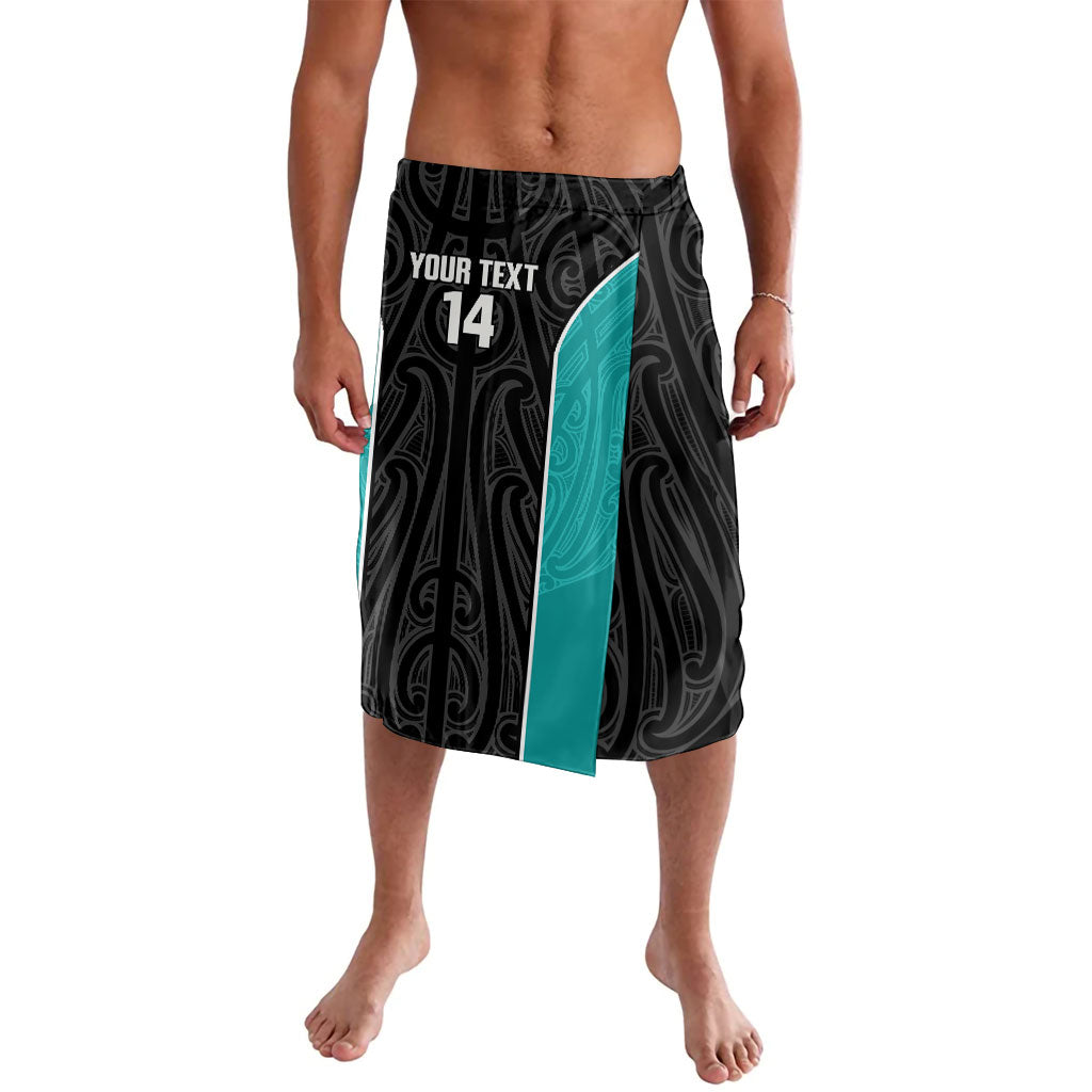 Custom New Zealand Stingray Oztag Lavalava Tag Rugby Maori Pattern Black Version