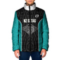 Custom New Zealand Stingray Oztag Padded Jacket Tag Rugby Maori Pattern Black Version