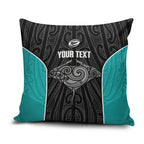 Custom New Zealand Stingray Oztag Pillow Cover Tag Rugby Maori Pattern Black Version