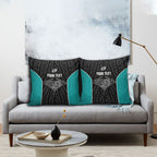 Custom New Zealand Stingray Oztag Pillow Cover Tag Rugby Maori Pattern Black Version
