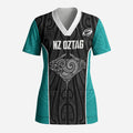 Custom New Zealand Stingray Oztag Scrub Top Tag Rugby Maori Pattern Black Version