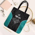 Custom New Zealand Stingray Oztag Tote Bag Tag Rugby Maori Pattern Black Version