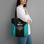 Custom New Zealand Stingray Oztag Tote Bag Tag Rugby Maori Pattern Black Version