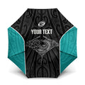 Custom New Zealand Stingray Oztag Umbrella Tag Rugby Maori Pattern Black Version
