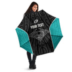 Custom New Zealand Stingray Oztag Umbrella Tag Rugby Maori Pattern Black Version