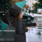 Custom New Zealand Stingray Oztag Umbrella Tag Rugby Maori Pattern Black Version