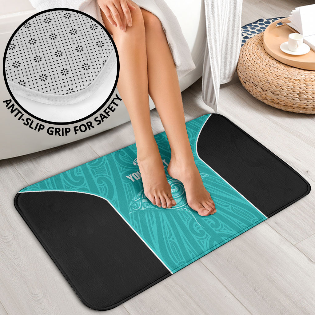 Custom New Zealand Stingray Oztag Bathroom Set Tag Rugby Maori Pattern Teal Version