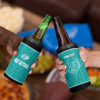 Custom New Zealand Stingray Oztag 4 in 1 Can Cooler Tumbler Tag Rugby Maori Pattern Teal Version